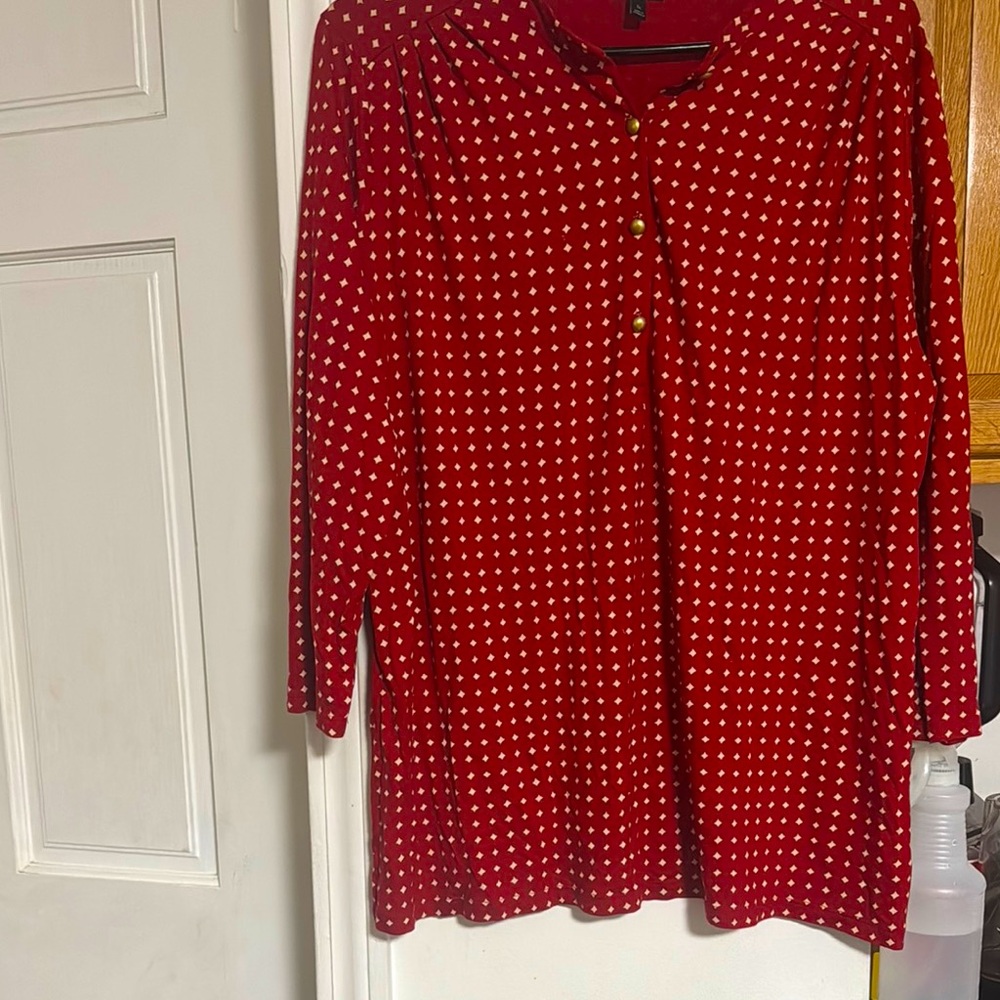 Red Polka Dot Blouse